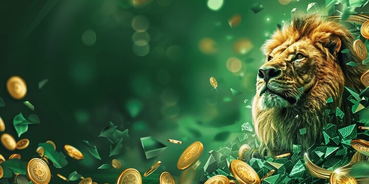 Lion Surrounded by Gold Coins
