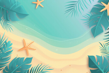 Fototapeta na wymiar Summer concept design. Summer background and banner illustration