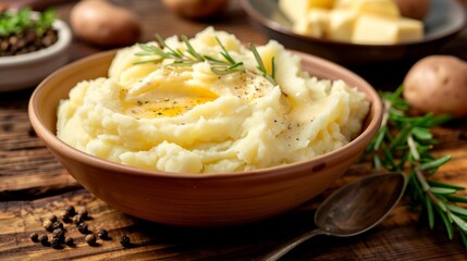 Bowl Filled with Creamy Mashed Potatoes