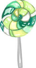 Halloween candy illustration on transparent background.
