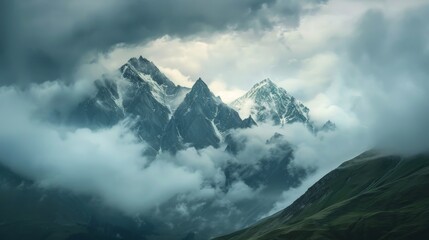 Clouds over Mountain Peaks