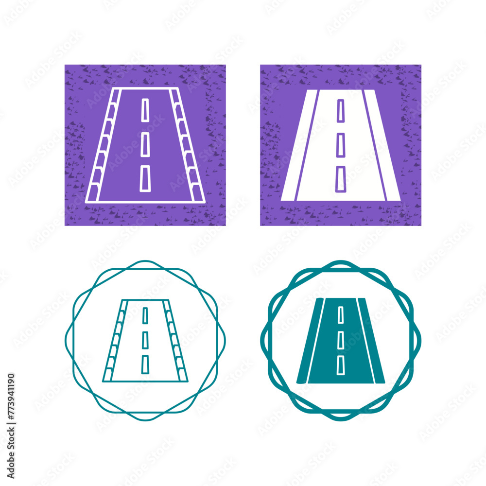 Wall mural Road Vector Icon