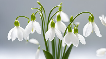 Blooming white orchids
