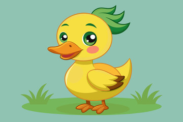 Cute cartoon duck