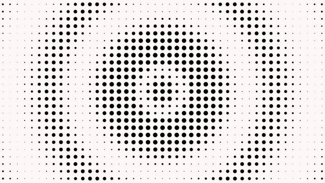 Moving Circles Like Waves. Abstract Dotted Background (alpha channel). Circular Seamless Looping Animation