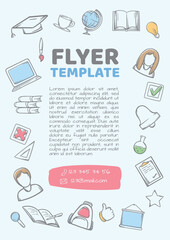 Fototapeta na wymiar Editable vector template design for flyer, booklet, announcement, advertisement, post related to education and training.