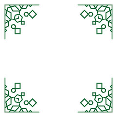 Arab American heritage month mosaic design element frame