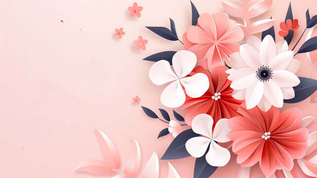 Spring flower blossom background with beautiful flowers. anner, wallpaper,  greeting card or spring-themed designs