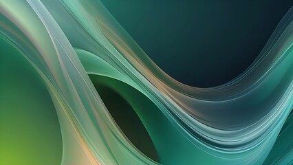 abstract green and blue waves background