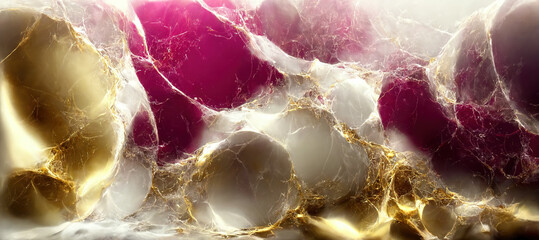 Pink and gold abstract marble background	