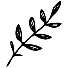 Hand drawn leaves line linear black Strock Symbol visual illustration Leaves doodle Collection of pencil chalk hand drawn templates sketches patterns of different shape tree foliage 