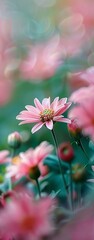 Pink Flower Power A Celebration of Spring's Vibrant Beauty Generative AI