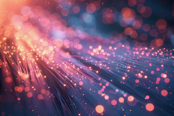 Fototapeta premium Pastel lighting, Internet Technology. How information and media move around the internet.