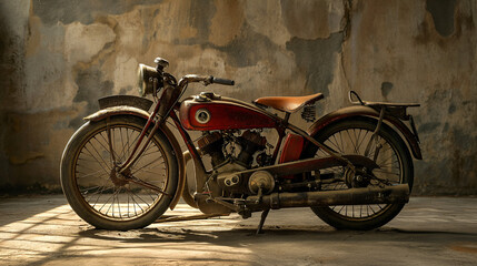 vintage motorcycle on gruge background