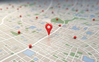 Map with location and location pin