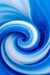 Abstract swirl of blue and white colors creating a mesmerizing vortex effect