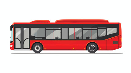 Bus icon flat vector isolated on white background