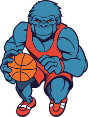 농구하는 고릴라