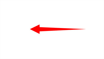 Arrow Left direction sign. Arrow icon, symbol or sign.