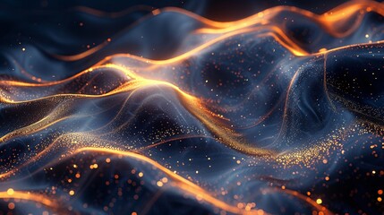 Glowing Waves of Light A Spectacular Display of Neon Energy Generative AI
