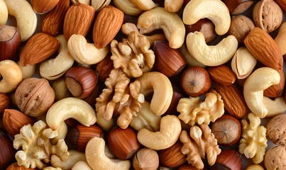 Fotobehang Assorted nuts,  Generative AI  © simba kim