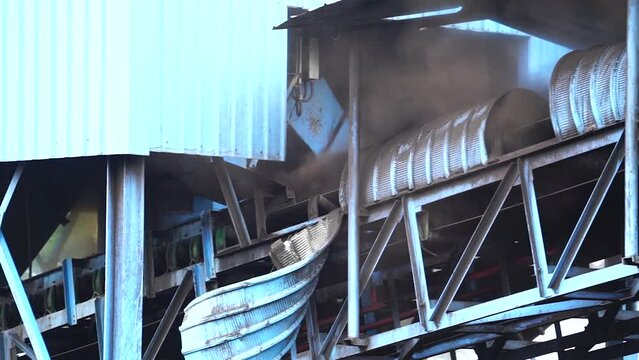 Dust causes air pollution in steam power plants due to coal loading
