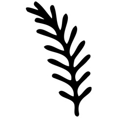 Obraz premium Hand drawn leaves line linear Symbol visual illustration Tropical Leaves in doodle style. Vector hand drawn black line design elements. Exotic summer botanical illustrations. Monstera leaves, palm, 