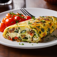 Omelette with Mushrooms and Fresh Herbs
