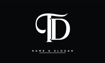 TD, DT, T, D Abstract Letters Logo Monogram