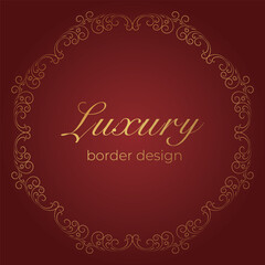 Luxury pattern border frame design