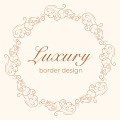 Luxury pattern border frame design