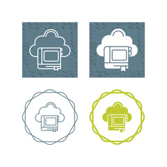 Cloud Library Vector Icon