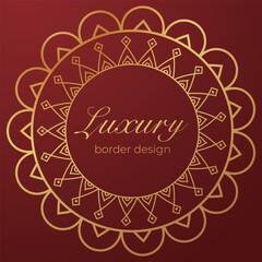 Luxury pattern border frame design