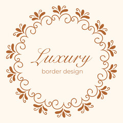 Fototapeta na wymiar Luxury pattern border frame design