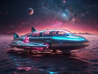Gordijnen spaceship and ufo © Shaun