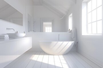 White modern bathroom high resolution