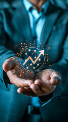 Concept of increasing a companies profit, created with generative AI technology 