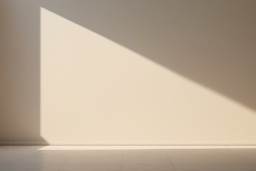 Minimalist Empty Room With Blurred shadow Gentle Lights On Light Brown Wall, Empty Studio Room