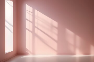 Fototapeta premium Studio Empty Room With Light Pink Wall