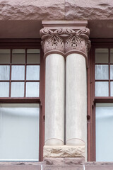 Fototapeta premium Decorative element of the Old City Hall building, a heritage landmark in Toronto, Canada