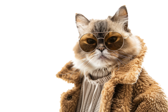 fashionable furry friends, cool and fashionable outfits.
