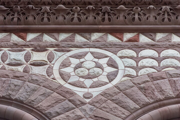Fototapeta premium Colonial architectural features of the Old City Hall building in Toronto, Canada