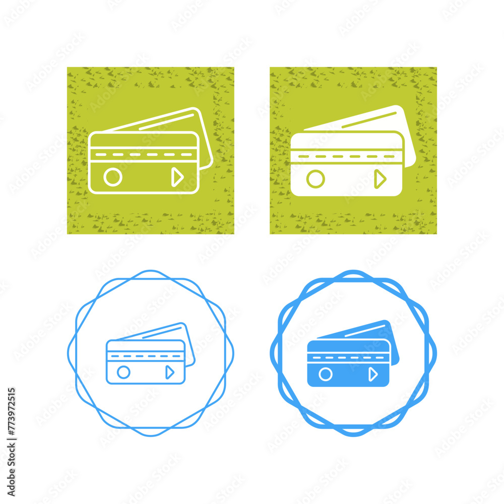 Sticker credit card vector icon