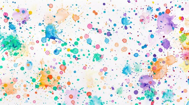 Background of small ink pastel color splatters