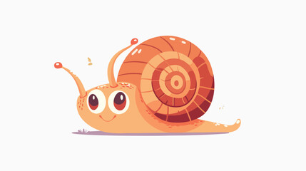 Cute snail vector illustration for card poster banner