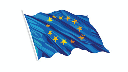 European Union flag flat vector isolated on white background