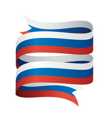 Russian flag tape. Vector illustration