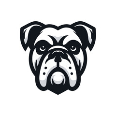 Playful Bulldog Dog Vector Symbol Icon