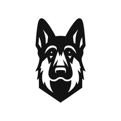 Playful German Shepherd Dog Vector Symbol Icon