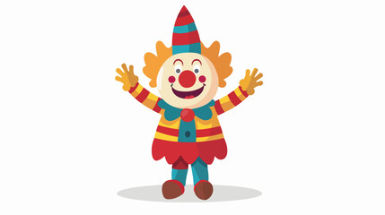 Happy Clown. flat vector isolated on white background